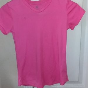 Light pink shirt for exercise